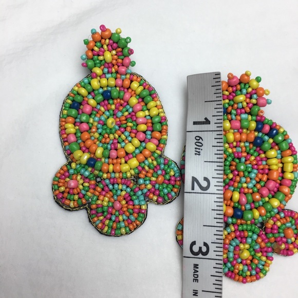 SOLD OUT!~Carmen Multi-Color Bead Drop Earrings - Picture 4 of 6